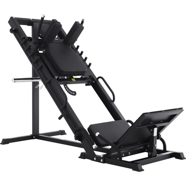 En kombinerad benmaskin med hack squat och benpress