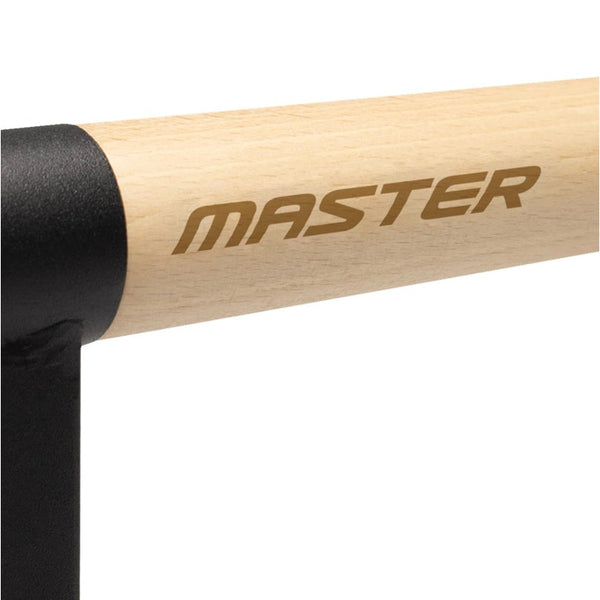 Närbild på greppet i trä